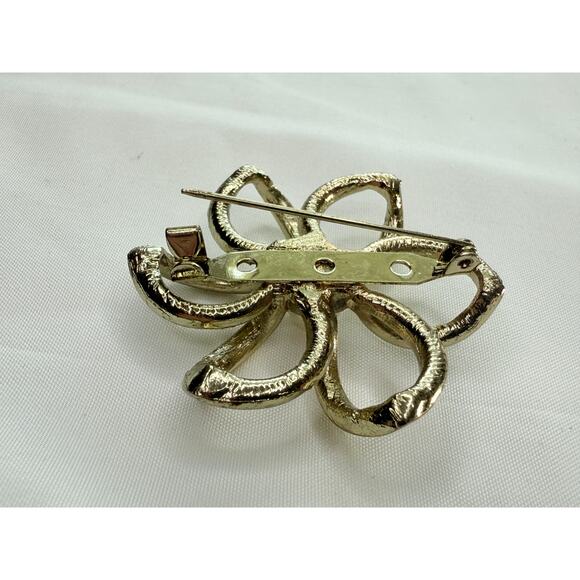 Vintage 1960s Brutalist Style Sculptural Flower Brooch - Picture 6 of 8
